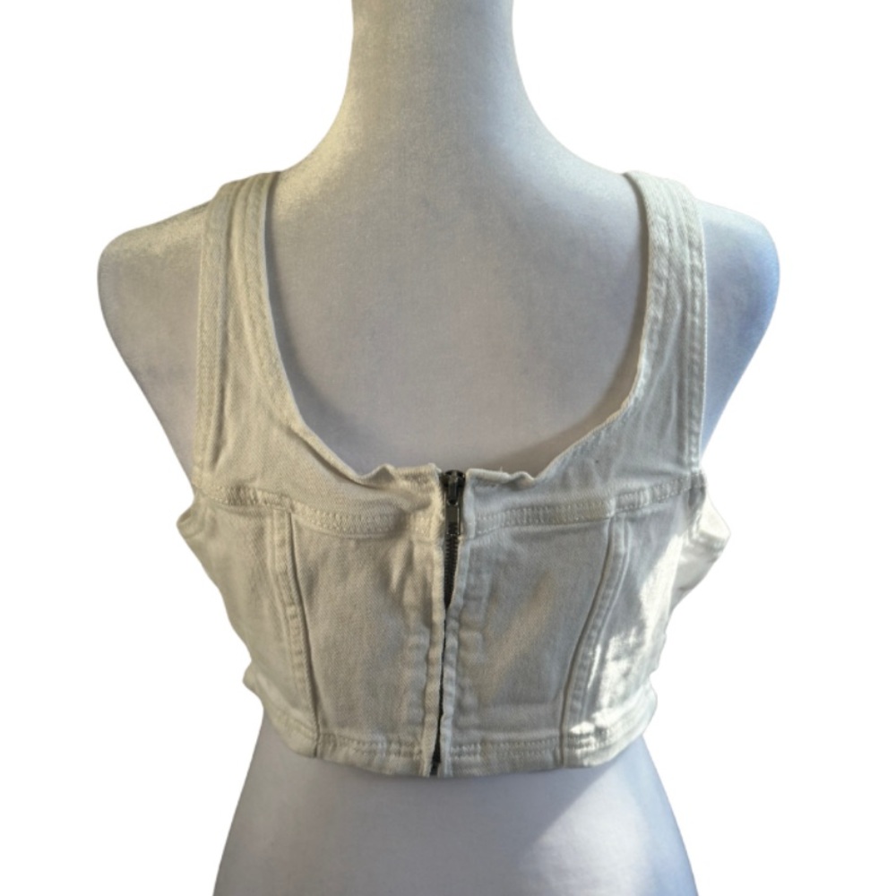 Barbie™ by PacSun White Denim Skirt & Bustier Top Set - Picture 10 of 12
